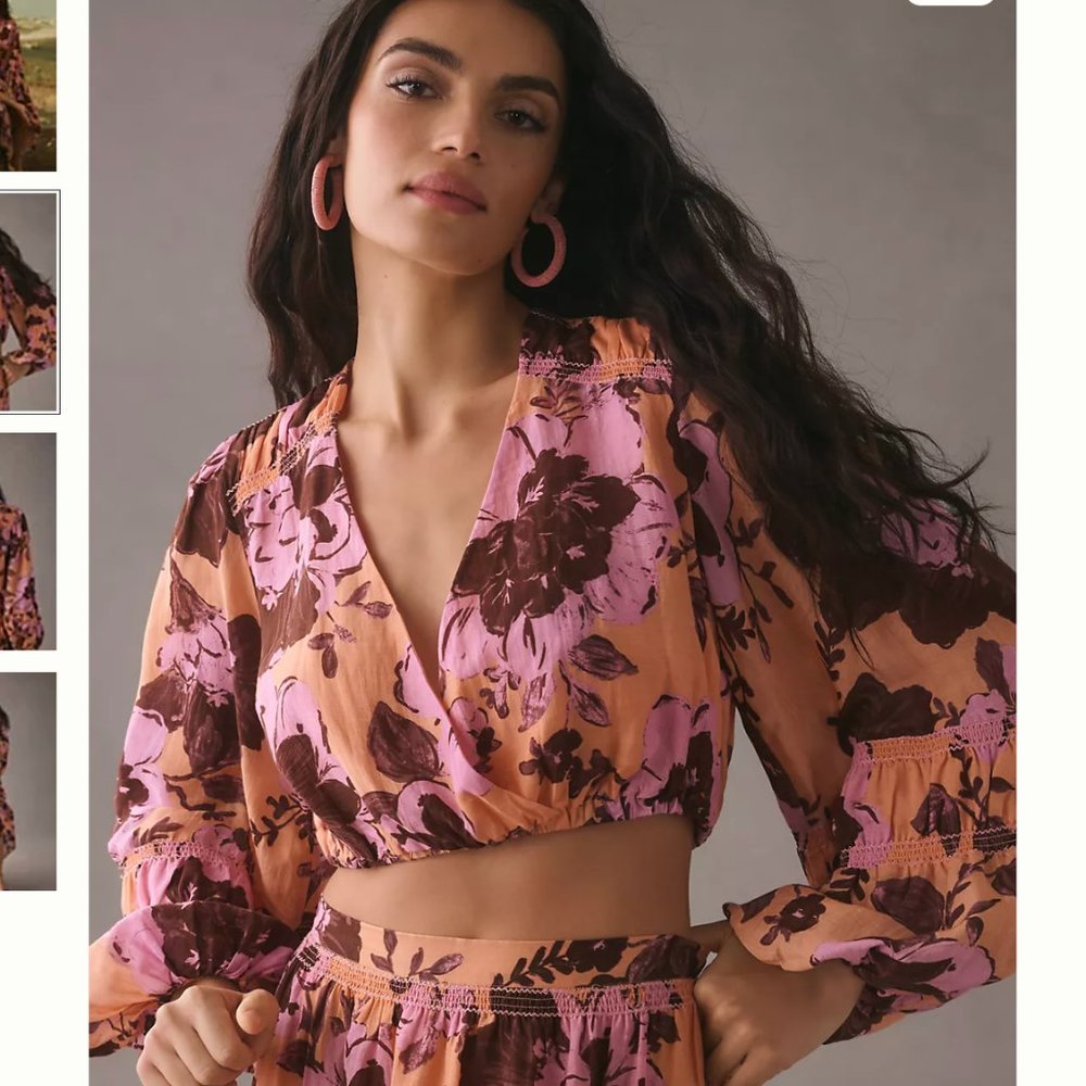 NWT Significant Other Aisha Long-Sleeve Crop Top - New Size 4